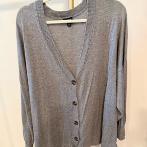 Torrid Heather Gray V-Neck Cardigan